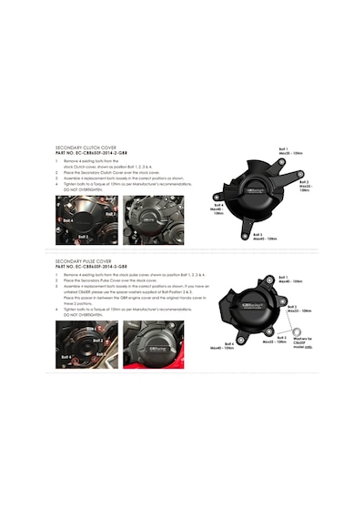 Honda Cb650r 2021-2025 Motor Koruma Kapağı Seti Gb Racing-427