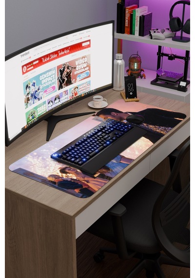 Bridgerton V4 90x40 Xxl Gaming Kauçuk Kaymaz Taban Mouse Pad Fare Altlığı