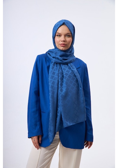 Mirsoy Scarf Lina Modern Desen Şal Mavi