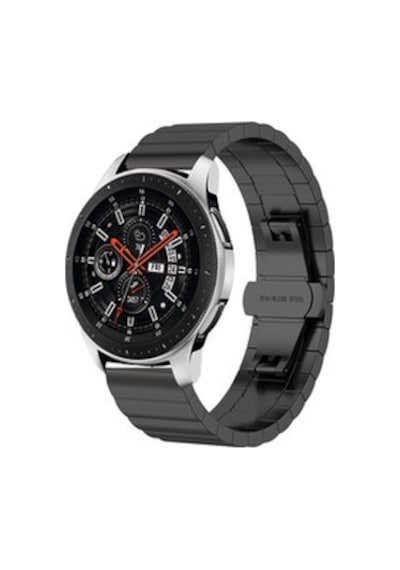 Samsung Galaxy Uyumlu Watch 46mm 22mm Krd-16 Metal Kordon - Siyah