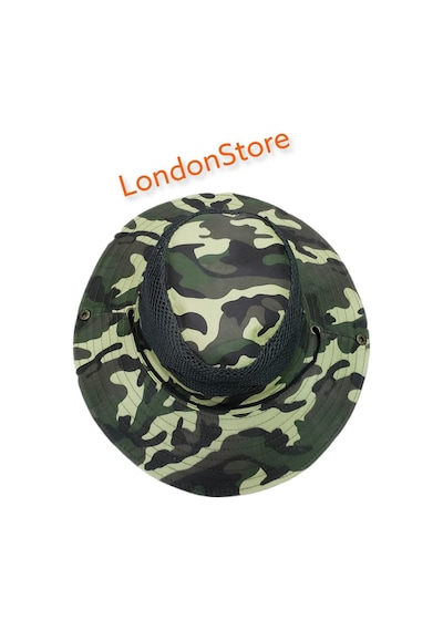 Londonstore Unisex Fileli Kamufılaj Desen Kovboy Şapka Haki