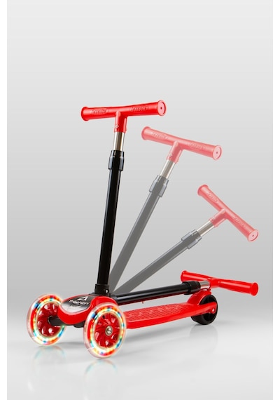 T212-K Katlanabilir Led Işıklı Scooter / 4 Kademe Ayarlanabilir Yükseklik Ayarı (55-70cm)/ Arka Fren
