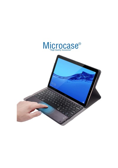 Huawei Mediapad T5 10.1 İnch Bluetooth Touchpad Klavye + Standlı Kılıf - Bkk5