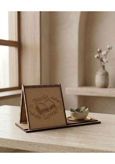 Kupa Tutuculu Üçgen Kitap Standı-book Lover