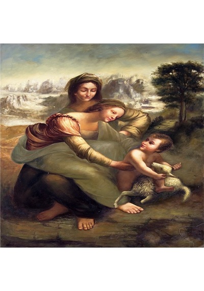 Leonardo Da Vinci Monalisa Ve Eserleri Doğal Taş Bardak Altlığı 4'lü Set - Natural Stone Coasters - Taş Çok Renkli