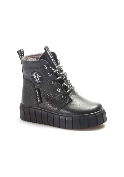 Fast Step Hakiki Deri Kürklü Unisex Çocuk Klasik Bot 769kxa130 Siyah