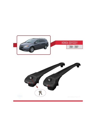 Honda Odyssey Mpv 2011-2017 Arası İle Uyumlu Ace-1 Ara Atkı Tavan Barı Siyah