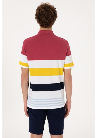 U.S. Polo Assn. Erkek Regular Fit Polo Yaka Vişne Tişört 50306820-VR223