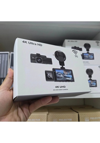 F6 4k 1080p Monitörlü Gece Görüşlü 3 Kanal Wifi/gps Li Döngü Kayıtlı Araç Iç Dış Kamera - G6t