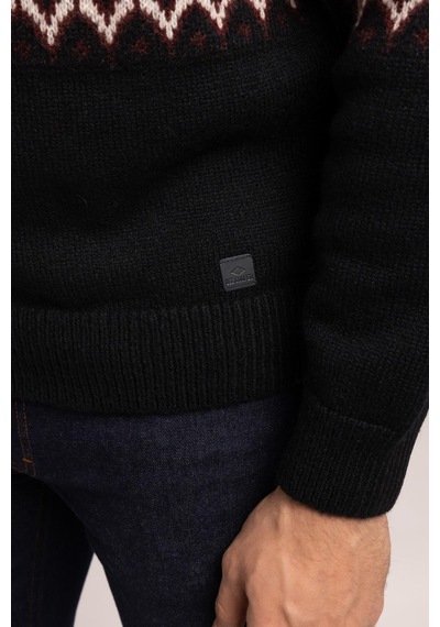Lee Cooper Ground Erkek Dik Yaka Kazak Lacivert-21854 Lacivert