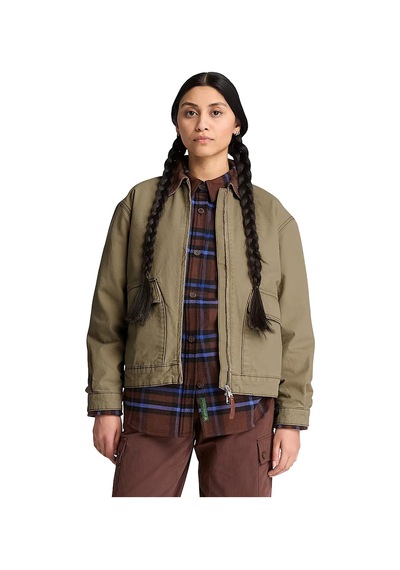 Bc0yh4zaıe1-r Timberland Strafford Washed Canvas Jacket 2.0 Kadın Yeşil Bc0yh4zaıe1-r