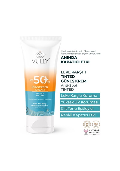 Leke Karşıtı - Cilt Tonu Eşitleyici Renkli Kapatıcı Etkili Yüksek Koruyucu Spf+50 Güneş Kremi 50 Ml