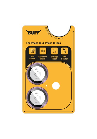 Buff Apple Uyumlu iPhone 16 Plus Metal Lens Koruyucu Rose Pink