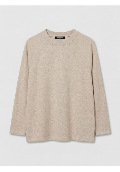 Lcw Comfort Bej Bisiklet Yaka Kadın Sweatshirt