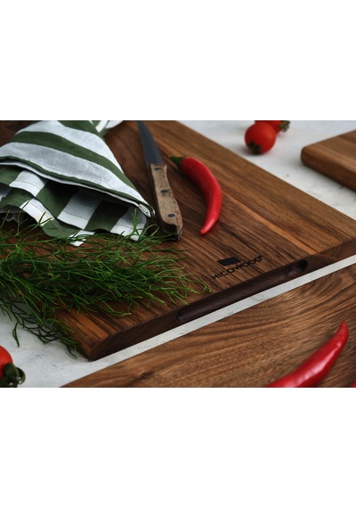 Hıcowood Doğal Ceviz Kesme Sunum Tahtası 3'lü Set -Lazerle İsim/Söz Yazılır