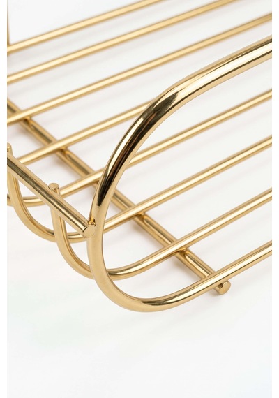 Gold 2 Katlı Metal Sabunluk & Şampuanlık Banyo Köşeliği Altın