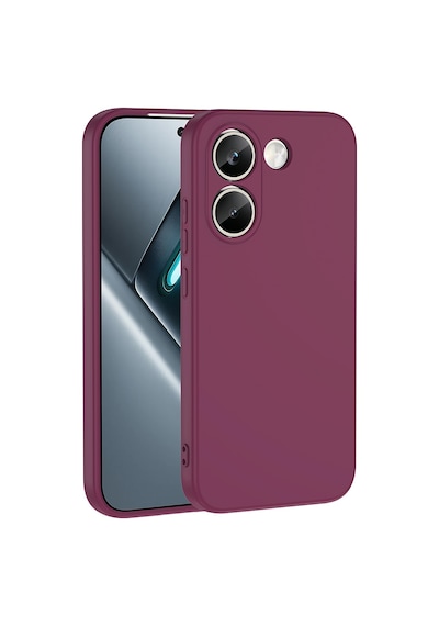 Teleplus Xiaomi Poco X8 Pro Kılıf Kamera Korumalı İçi Kadife Mara Lansman Silikon Mürdüm