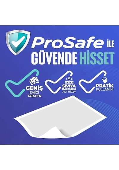 Prosafe Yatak Koruyucu Örtü 60x90cm 30 Adet Açık Antrasit
