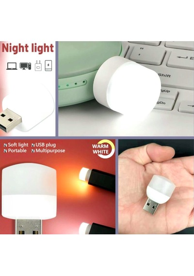 Omeniv Usb Led Günışığı Lamba Kamp Outdoor Laptop Powerbank Beyaz
