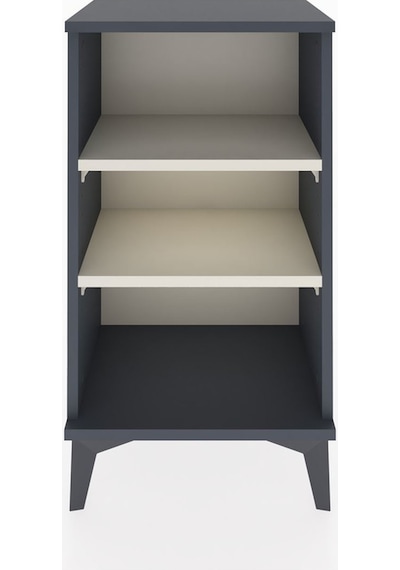 Arges Komodin Tek Raflı Tek Çekmeceli 44x30x80 Antrasit-aytaşı Antrasit