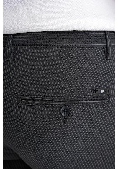 Comfort Fit Rahat Kalıp Pileli Esnek Pamuklu Çizgili Siyah Jogger Pantolon P 1218 Comfort Fit Rahat Kalıp Pileli Esnek Pamuklu Çizgili Siyah Jogger Pantolon P 1218