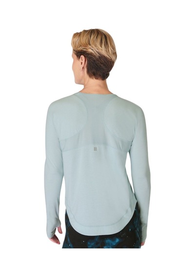 Sweaty Betty Sweaty Betty Breathe Easy Long Sleeve Top Kadın Mavi Koşu Tişört 44046 Yeşil