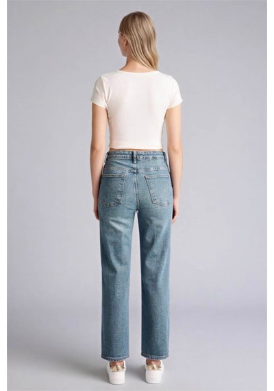 Defacto Comfort Straıght Normal Bel Bilek Boy Jean Yıkamalı Pantolon G8878ax26aunm28 Mavi-nm28