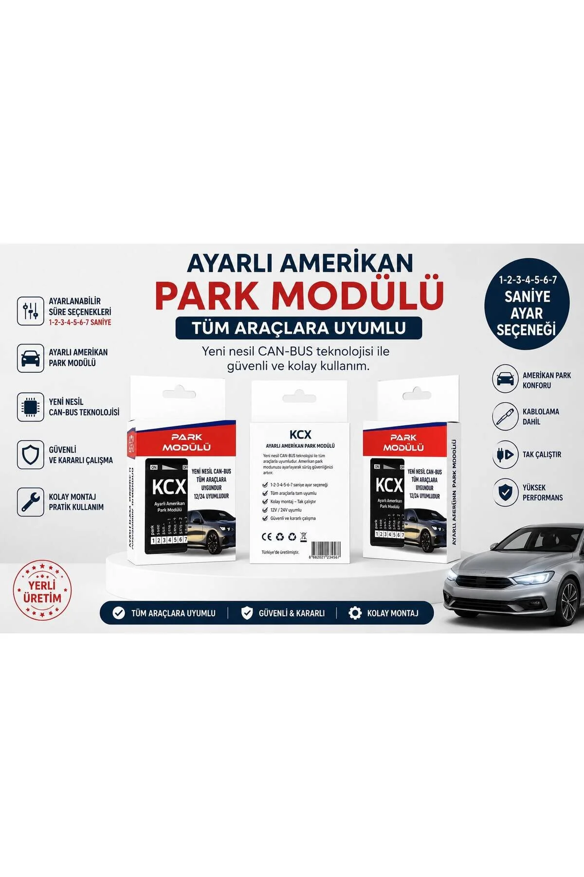 Ayarlı Amerikan Park Modülü Tüm Araçlara Uyumlu 12v Telli