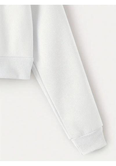 Altamira Kadın Fermuarlı Oversize Kapşonlu Crop Hırka 001
