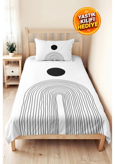 Siyah Geometrik Genç Odası Tek Kişilik Pike Takımı - Modern Minimal 160x220 Cm Kapitone Yatak Örtüsü Kremamsı Kadife Sessizliği Siyah Geometrik Genç Odası Tek Kişilik Pike Takımı - Modern Minimal 160x220 Cm Kapitone Yatak Örtüsü Kremamsı Kadife Sessizliği