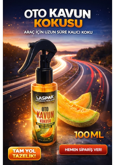 Laspak Kavun Sprey Oto Kokusu Uzun Süre Kalıcı Ferah Ve Temiz Koku 100 Ml 100