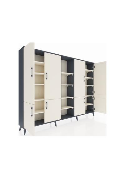 Arges Dolap 14 Raflı 8 Kapaklı 220x30x163 Antrasit-aytaşı Aytası - Antrasıt Arges Dolap 14 Raflı 8 Kapaklı 220x30x163 Antrasit-aytaşı Aytası - Antrasıt
