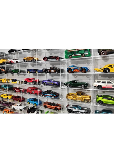 1/64 Ölçekli Kapaklı Şeffaf 49lu Koleksiyon Araba Rafı Araç Standı Klasik Model Pleksi Akrilik
