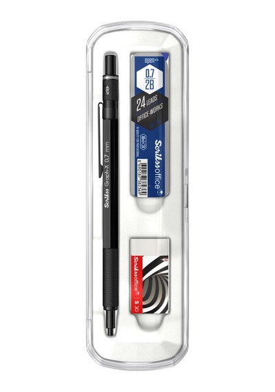 Scrikss Graph-x 2b 0.7 Mat Siyah Mekanik Kurşun Kalem Üçlü Seti