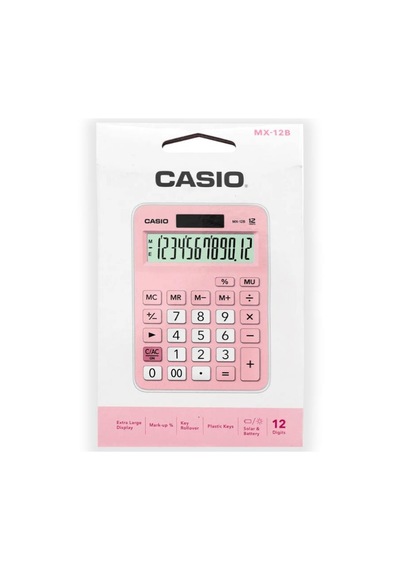 Casio Mx12bpk Pembe Masaüstü Hesap Makinesi Pembe