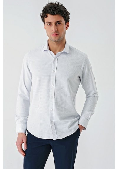 İmza Mavi Uzun Kollu Desenli Armürlü Cepsiz Pamuklu Klasik Slim Fit Dar Kesim Gömlek 1004240189-mavi Mavi İmza Mavi Uzun Kollu Desenli Armürlü Cepsiz Pamuklu Klasik Slim Fit Dar Kesim Gömlek 1004240189-mavi Mavi