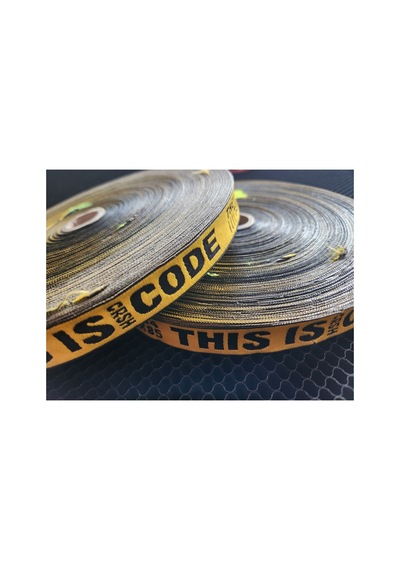 Dokuma Şerit 2 Cm Thıs İş Crsh Code Sarı Renk 5 Metre - 691826752 Diğer