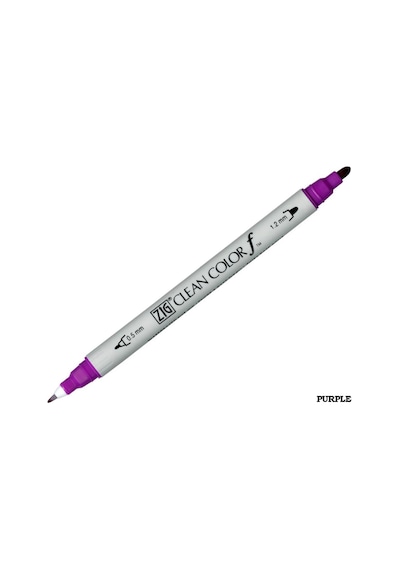 Zig Clean Color Çift Uçlu Keçe Kalem Tcs-6000T Lila