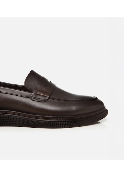 Hotiç Erkek Deri Kahverengi Hafif Tabanlı Klasik Loafer