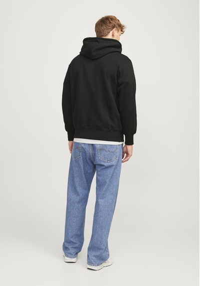 Jack & Jones Erkek Kapüsonlu Gögüs Logo Baskili Sweatshirt - Frederiksberg 12262811 Black Siyah Jack & Jones Erkek Kapüsonlu Gögüs Logo Baskili Sweatshirt - Frederiksberg 12262811 Black Siyah