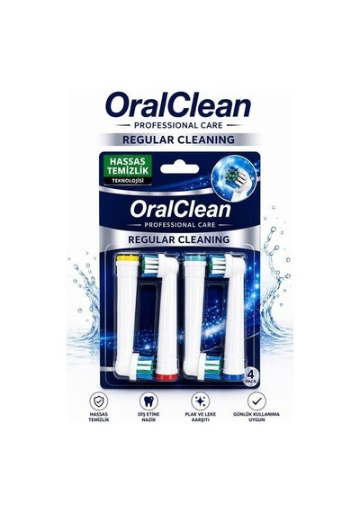 Oral Clean Care Regular Cleanıng 4'lü Yedek Diş Fırçası Başlığı
