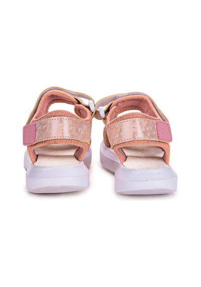 Kiko Kids 333 Hologram Cırtlı Kız Çocuk Sandalet Ayakkabı Pudra