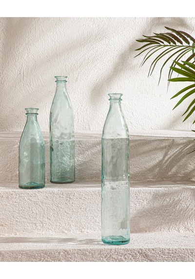 Recycled Bottle Cam Vazo Yeşil Yeşil