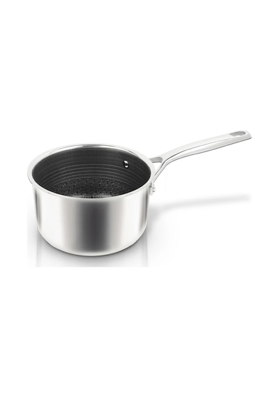 Uniqella Silver Pro Serisi 16cm Sos Tenceresi 1.8l Cam Kapaklı Çelik