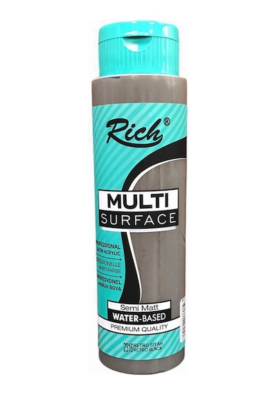 Rich Multi Surface Her Yüzey için Akrilik Boya 500Cc - Retro Siya