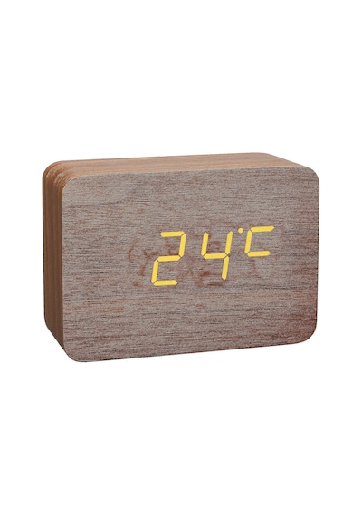 Tfa Dostmann Design Funk-wecker Holz-optik Clocco'da, 60.2549.08, Kunststoff, Braun/turuncu High Quality En Iyi Kalite Aydınlatma