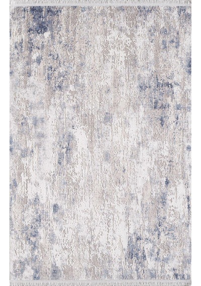 Artemis Halı Romantik 02436b Gri Mavi Modern Saçaklı Halı