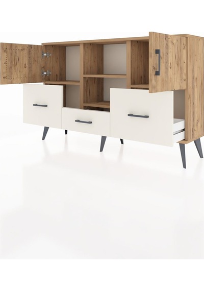 Arges Konsol 4 Raflı 3 Çekmeceli 3 Kapaklı 132x30x83 Çam-çam/aytaşı Çam/aytaşı Arges Konsol 4 Raflı 3 Çekmeceli 3 Kapaklı 132x30x83 Çam-çam/aytaşı Çam/aytaşı