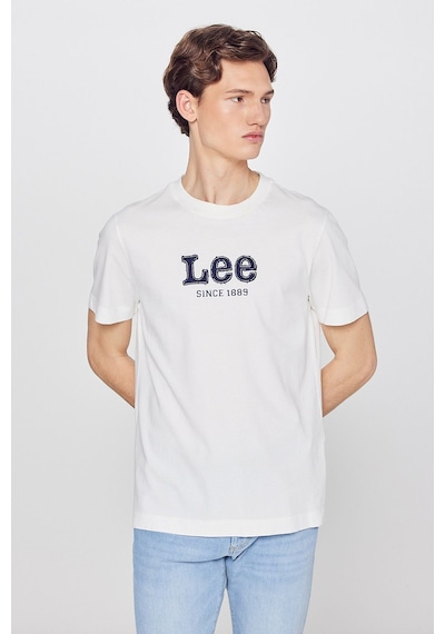 Lee % 100 Pamuk Regular Fit Bisiklet Yaka T Shirt Erkek T Shirt L2510154 104 Ekru