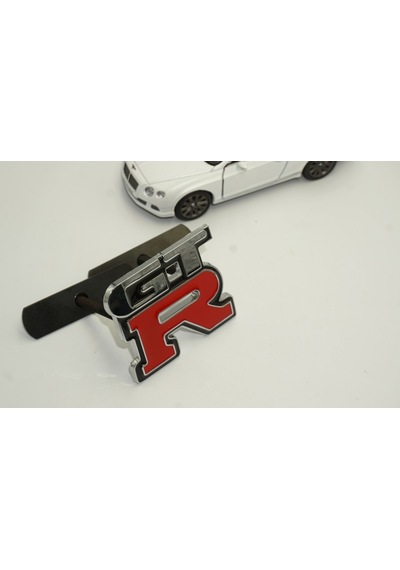 Nissan Gtr Ön Panjur Vidalı 3D Krom Metal Logo Amblem